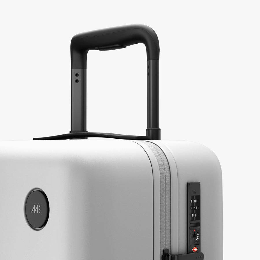 Stellar White | Luggage handle view of Carry-On in Stellar White